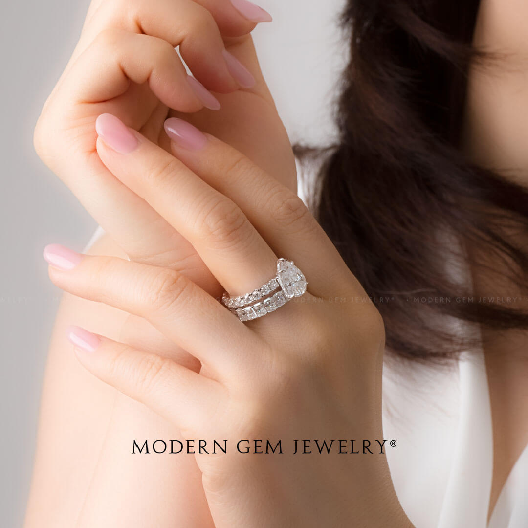 Radiant Cut Diamond Eternity Band | Modern Gem Jewelry