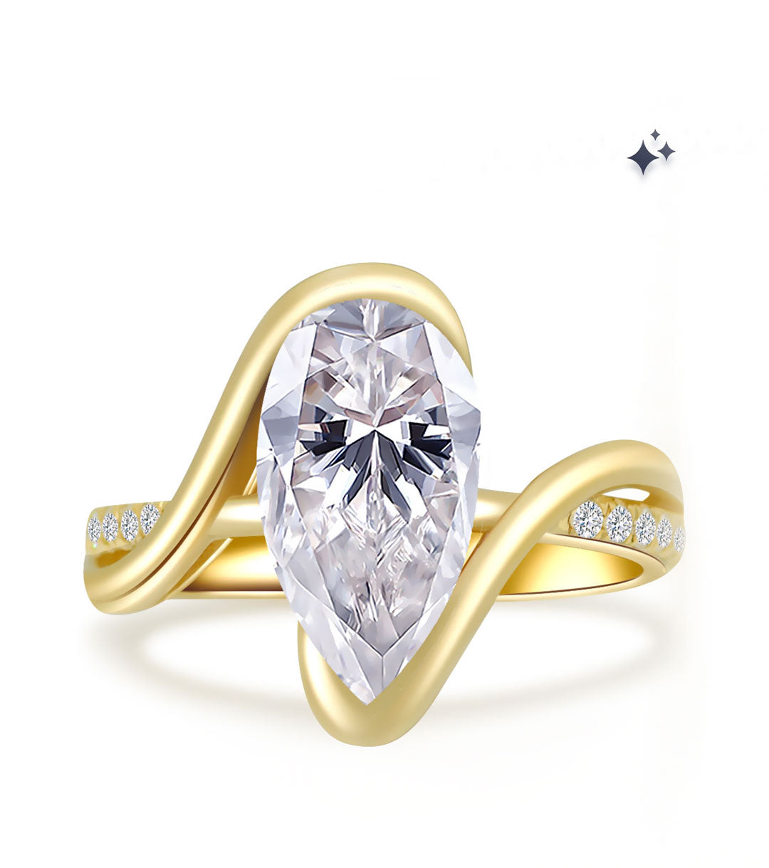 Bespoke engagement ring in yellow gold by SARATTI