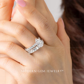 3 Carat Diamond Bridal Set | Modern Gem Jewelry