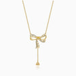 Elegant Pear Shaped Yellow Diamond Necklace in 18K Yellow Gold | Saratti