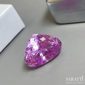 Kunzite Gemstone in Pear Cut | Saratti Gems