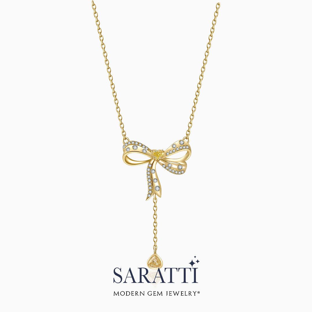 Chanson D'Or Fancy Yellow Diamond Necklace