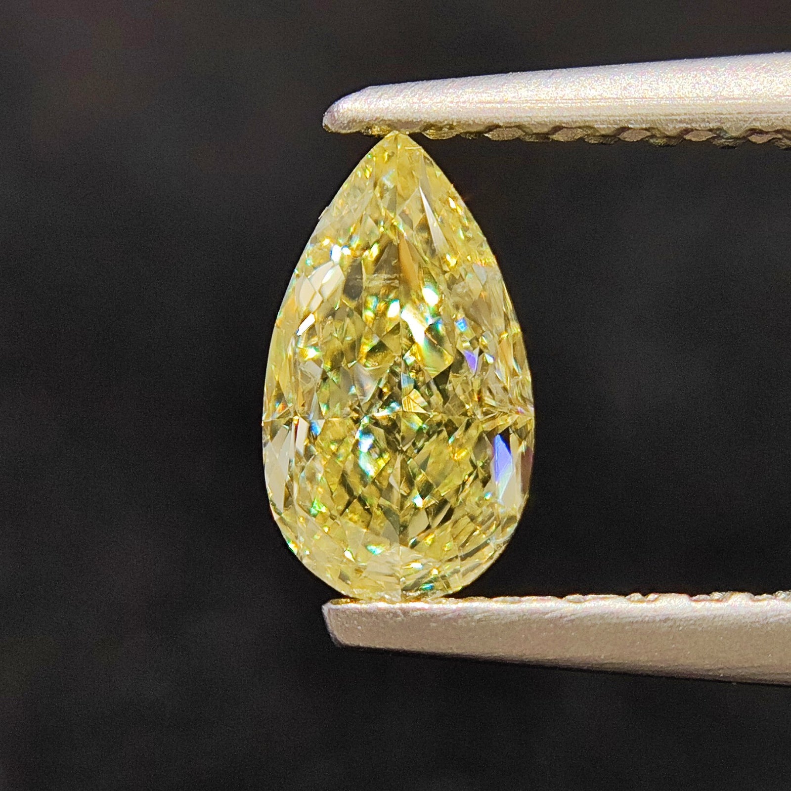 1.00-carat Fancy Yellow Natural Diamond | GIA Certified | Pear Cut