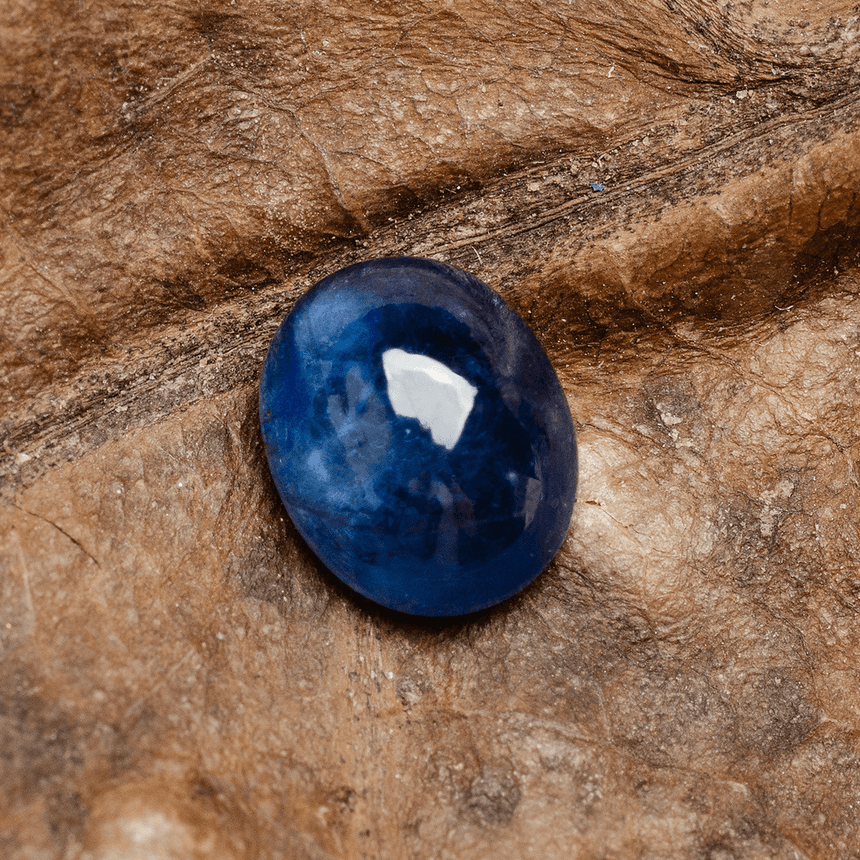 0.98 carats Natural Blue Sapphire Gemstone - Oval Cabochon | 6.1mm x 5.1mm