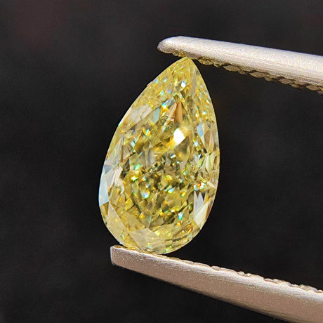 Pear Modified Cut Natural Fancy Yellow Diamond | Saratti