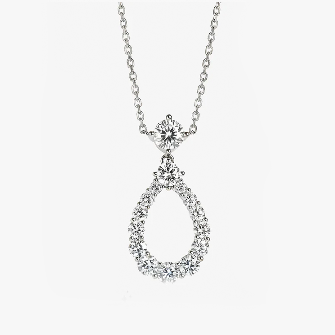 Cascade d’Éclat — Lab Diamond Necklace · Earrings