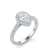 Georgia •  1 Carat Pear Shaped Diamond Ring In 18K White Gold