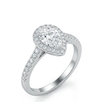 Georgia •  1 Carat Pear Shaped Diamond Ring In 18K White Gold