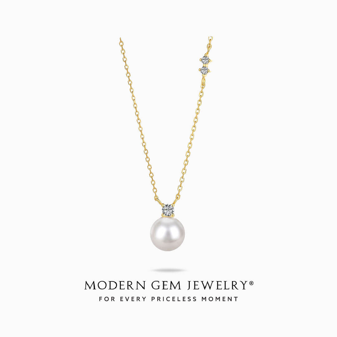 Akoya Pearl Pendant Necklace | Modern Gem Jewelry