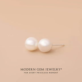 Akoya Pearls on Studs | Modern Gem Jewelry