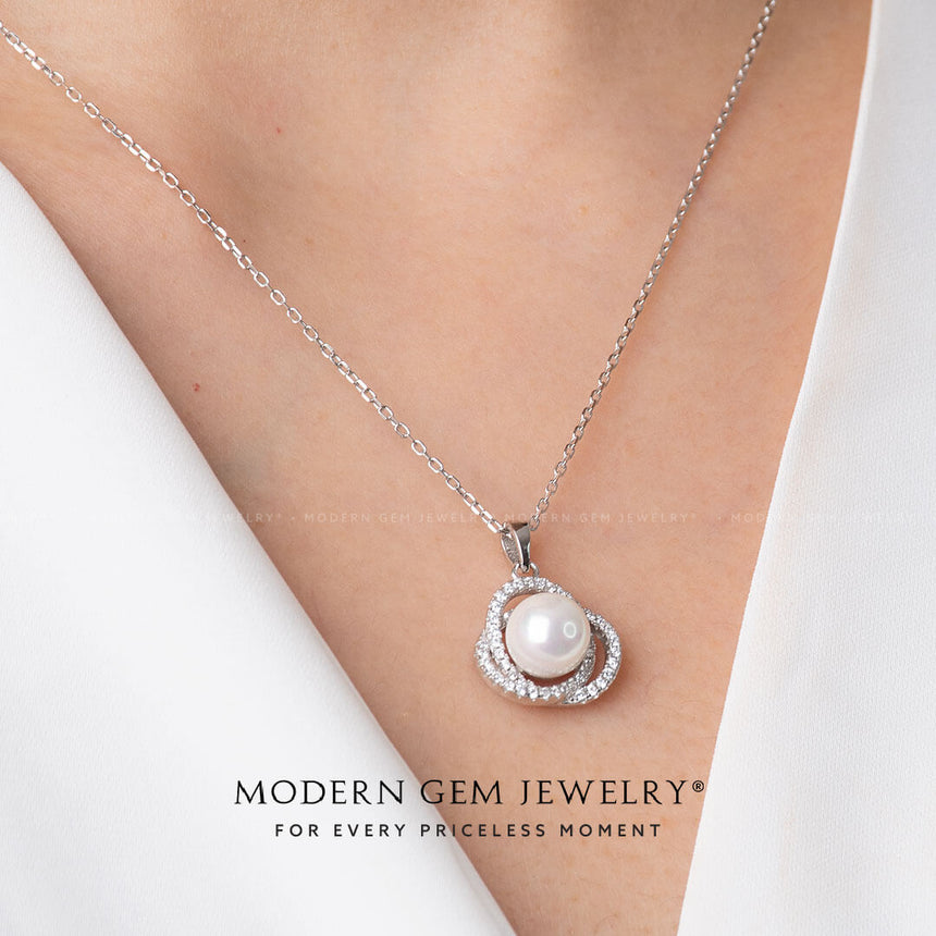 Timeless Akoya Pearl Necklace | Modern Gem Jewelry