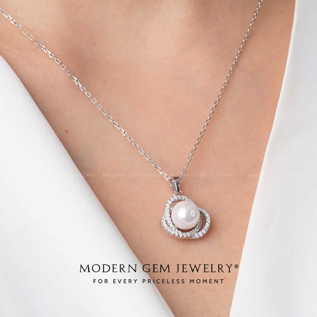 Timeless Akoya Pearl Necklace | Modern Gem Jewelry