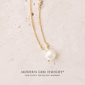 Timeless Pearl and Diamond Necklace | Modern Gem Jewelry