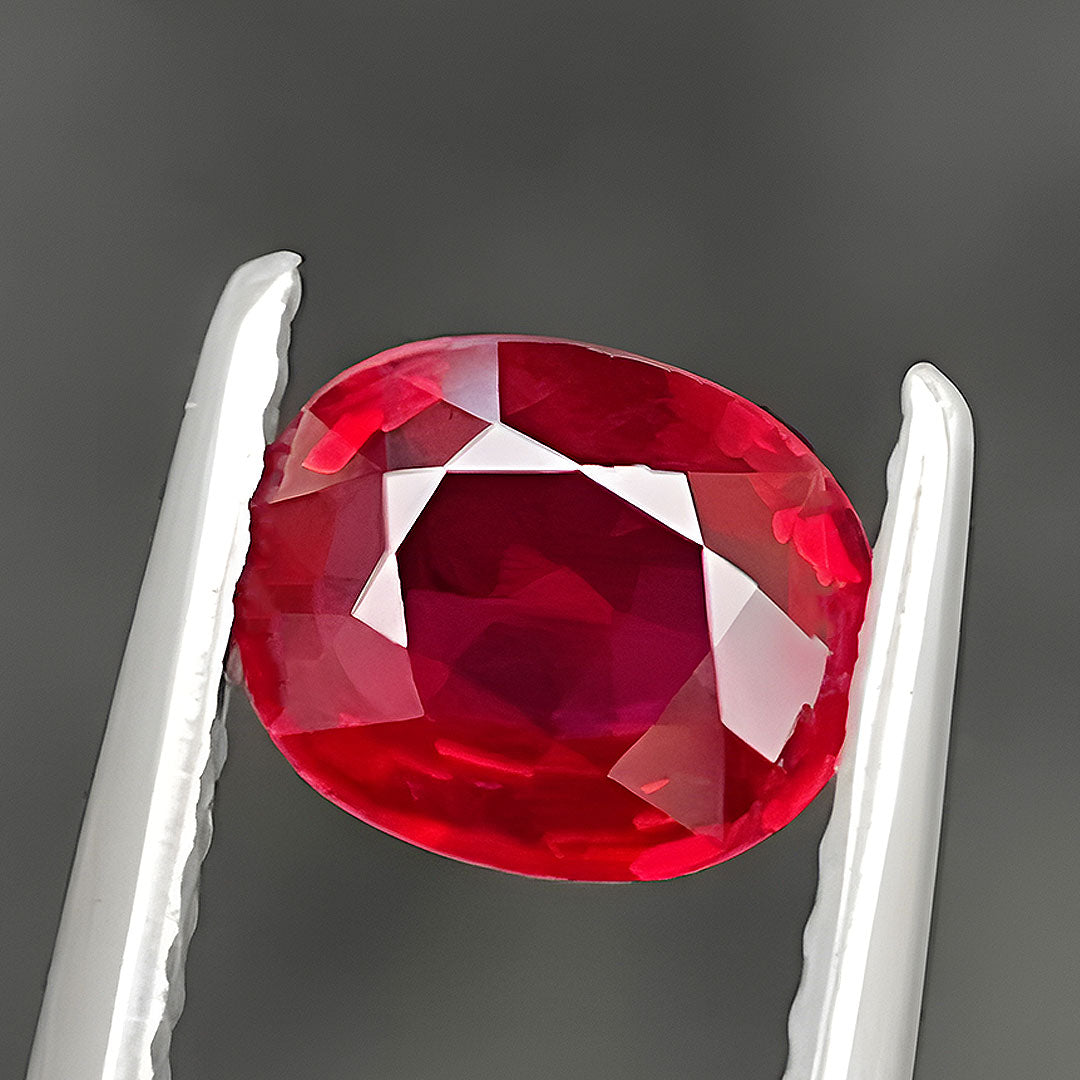 1.03-carat Oval Cut Ruby Mozambique Origin - GRS Certified | Unheated