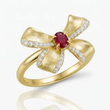 Rouge Ribbon Pigeon Blood Red Natural Ruby Ring