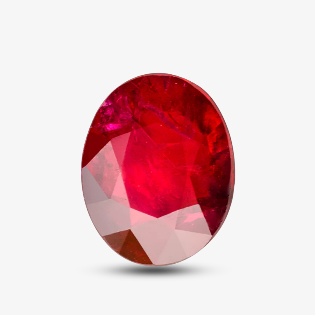 0.43 carats Oval Pigeon Blood Red Natural Ruby | SARATTI