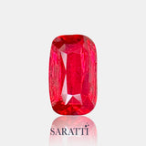 Pigeon’s Blood Red Ruby Cushion Shape | SARATTI  
