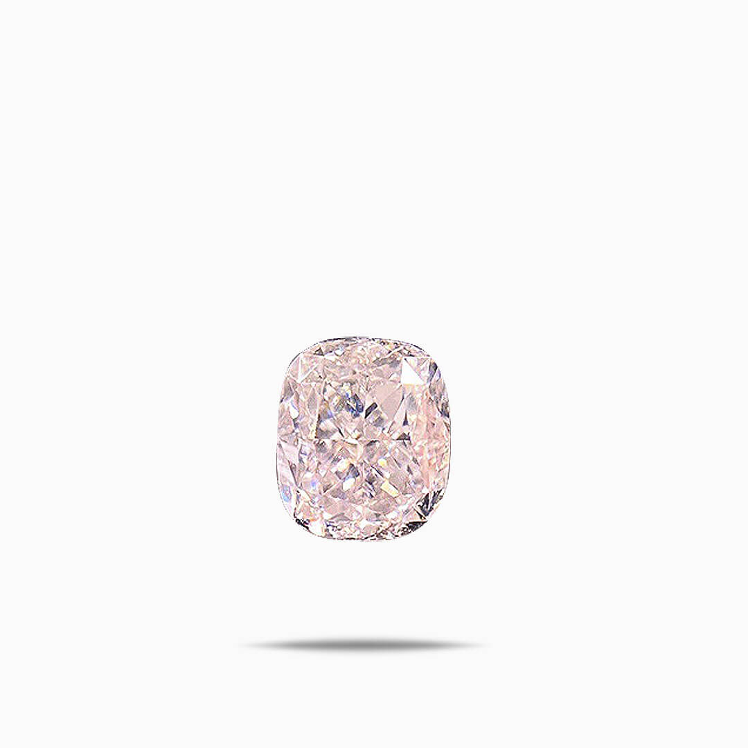 GIA Certified 0.38 Carat Pinkish Brown Cushion Cut Diamond | Saratti