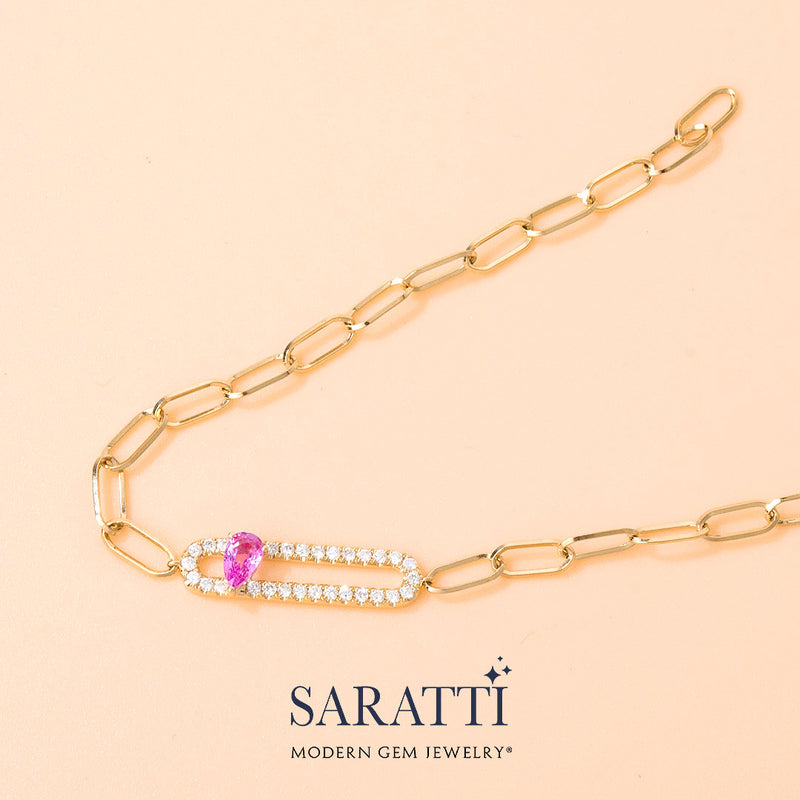 Passion Pink Classic Bracelet for Women - Elevate Your Style - The Finest September Birthstone Bracelets of 2023 – Saratti