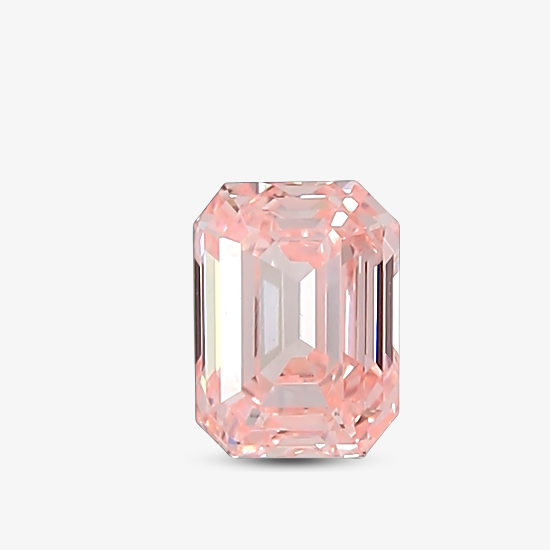 その他 0.051 ct FANCY LIGHT PINK NATURAL 1-1 0.97 carats Emerald Cut Fancy Intense Pink Natural Diamond