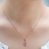 The Rose Prism - Pink Sapphire Pendant in Rose Gold