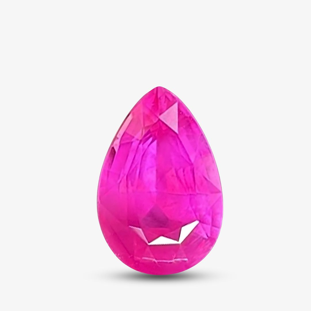 1.51-carat Purplish Red Pear Cut Loose Natural Ruby | CGRL Certified | Unheated