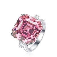 Tourmaline Ring with Diamonds in White Gold | 8 carats