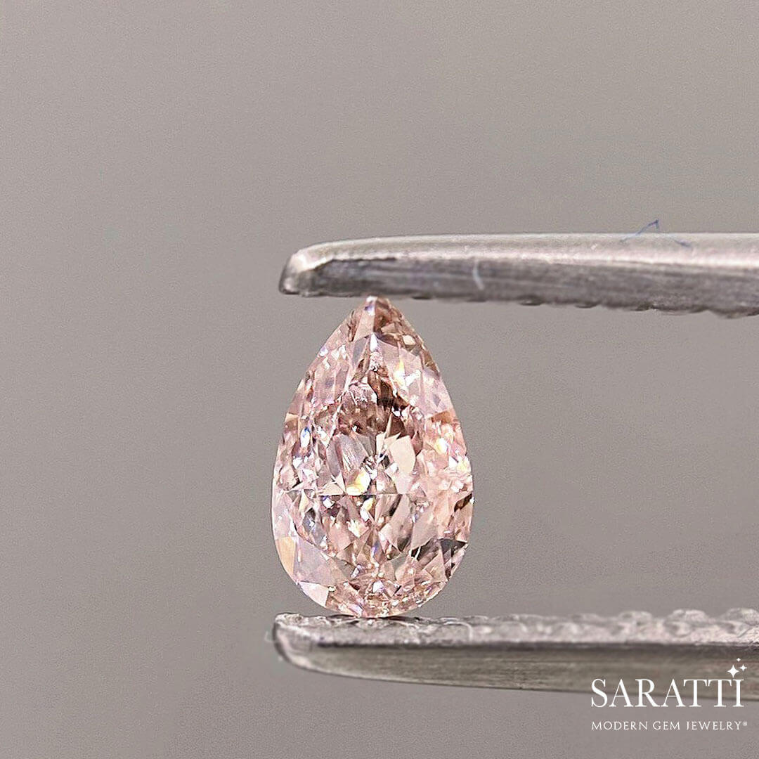 Rare 0.26ct Brownish Pink Diamond Gem | Saratti
