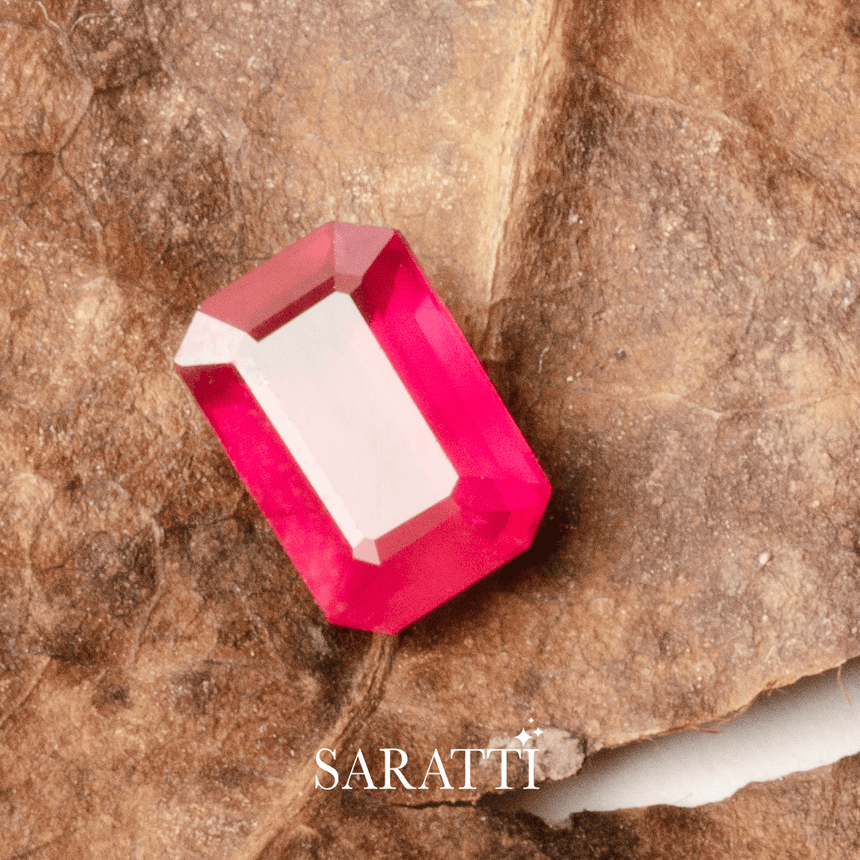 Pinkish Red Myanmar Natural Ruby Stone | 1.12 carats | 7.00 x 4.5mm | SARATTI