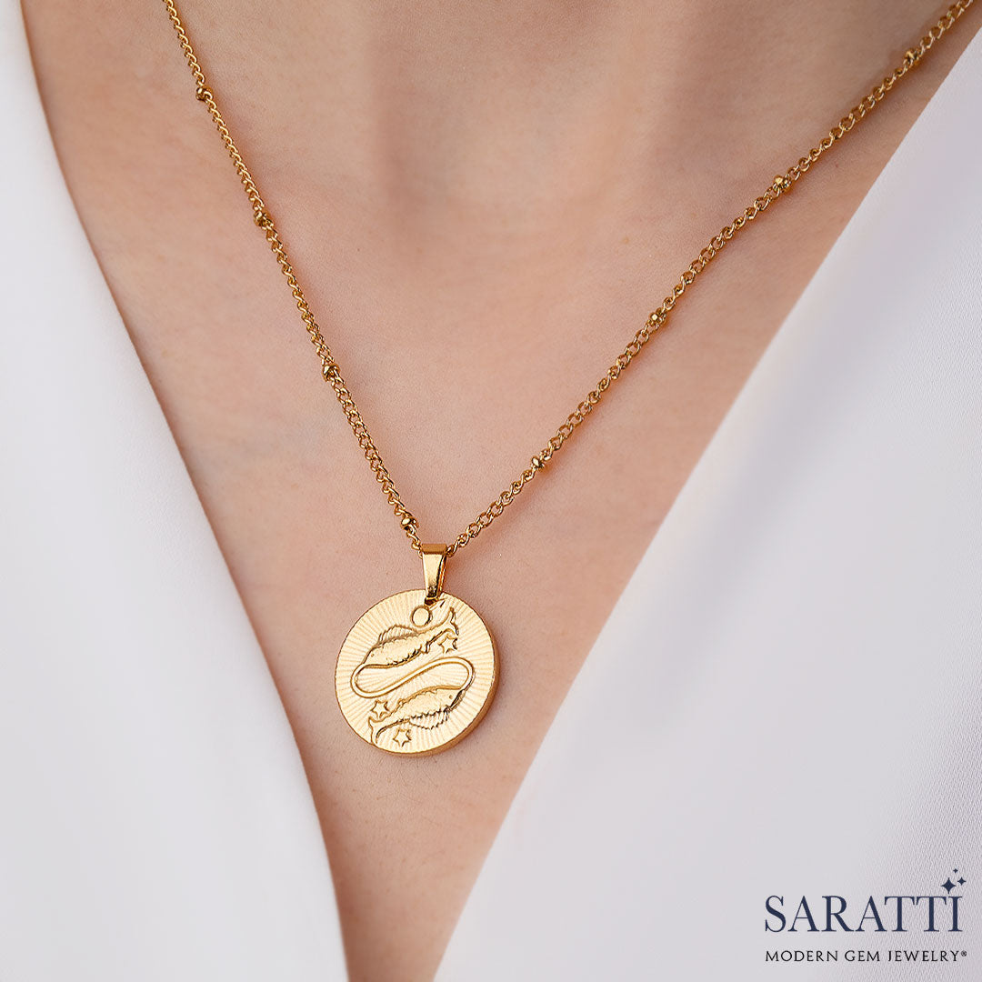 Pices in 18K Yellow Gold Necklace | Saratti