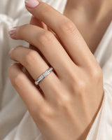 Channel Set Natural Diamond Eternity Wedding Bands