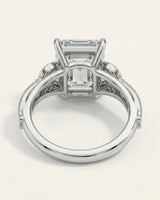 Platinum Build My Ring Imperial Topaz setting with marquise diamond shoulders | SARATTI