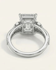 Platinum Build My Ring Imperial Topaz setting with marquise diamond shoulders | SARATTI