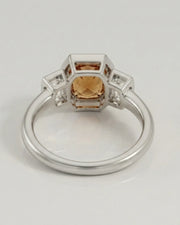 Platinum Build My Ring Imperial Topaz setting with oval-cut diamond sides | SARATTI