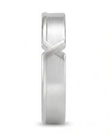 Platinum couple wedding rings featuring intertwined ribbon curves and sophisticated craftsmanship | SARATTI