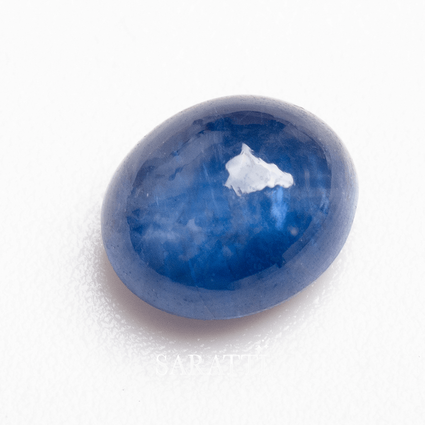 Polished Oval Sapphire Cabochon Gemstone | SARATTI