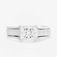 Princess Cut Diamond Engagement Ring with Split Shank Design in Platinum | Saratti Jewelry