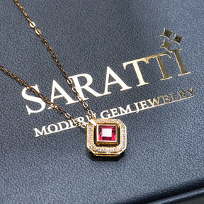 Red Citadel Ruby Pendant | Saratti Fine Jewelry 