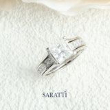 Unique Diamond Engagement Ring in Platinum | Saratti