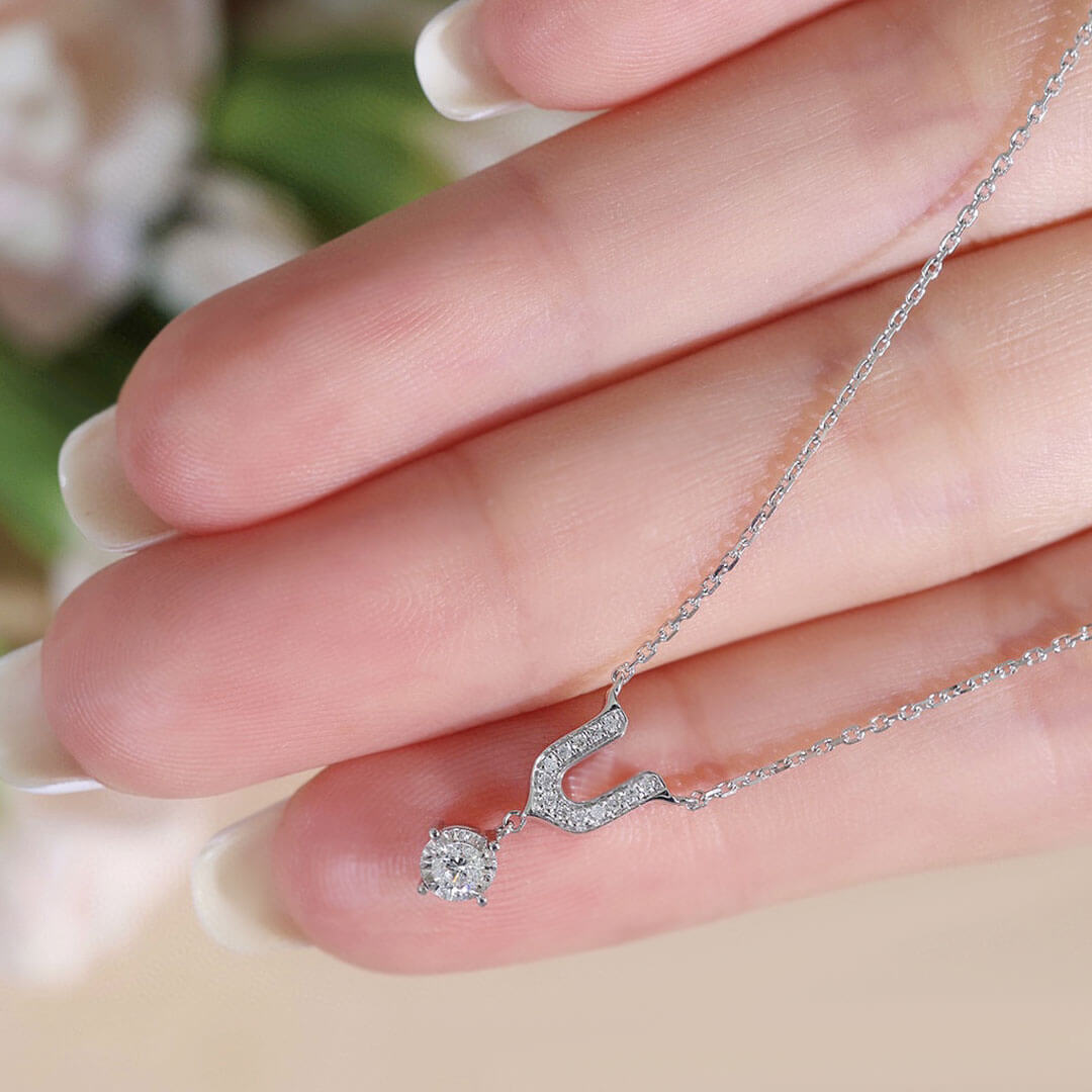 Prong Set Round Diamond Chain Necklace | Saratti