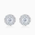 Prong Set Halo Diamond Earrings | Saratti | Custom High and Fine Jewelry 