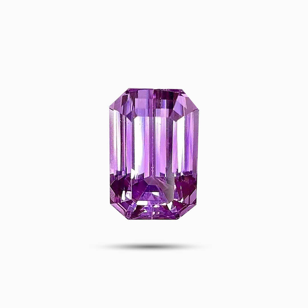 Purple Kunzite Gem in Emerald Cut | Saratti Gems