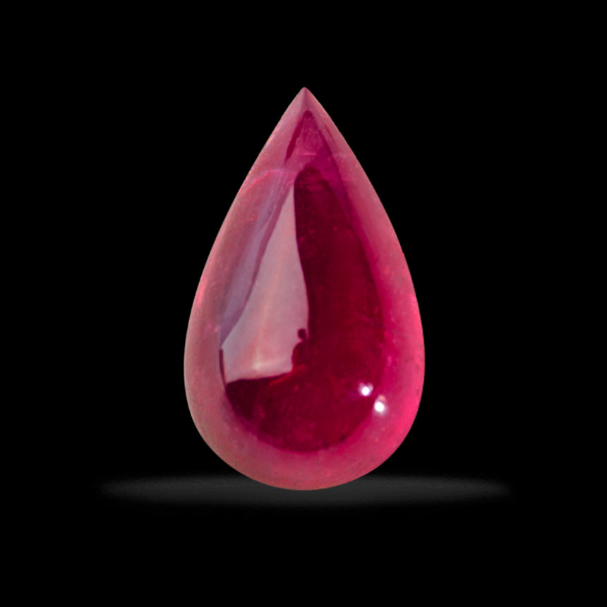 Purplish Red Pear Cut Natural Rubellite Gem | Saratti