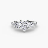 ÉTERNITÉ Three Stone Setting with Pave´ Band