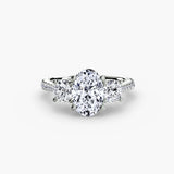 ÉTERNITÉ Three Stone Setting with Pave´ Band