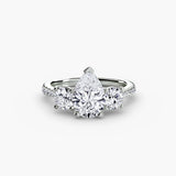 ÉTERNITÉ Three Stone Setting with Pave´ Band