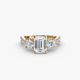 The Trilogia Pavé Three-Stone Ring Setting