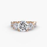 The Trilogia Pavé Three-Stone Ring Setting