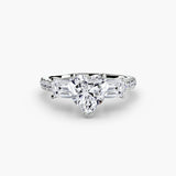 Imperial II Setting Three-Stone Ring with Pavé Band