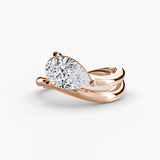 High polish pear engagement ring setting | SARATTI